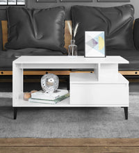 Couchtisch Hochglanz-Weiß 90x49x45 cm Holzwerkstoff