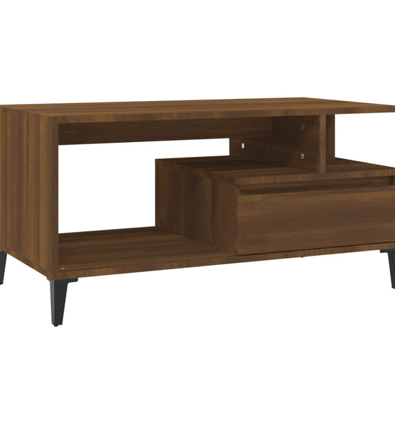 Couchtisch Braun Eichen-Optik 90x49x45 cm Holzwerkstoff