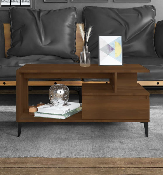 Couchtisch Braun Eichen-Optik 90x49x45 cm Holzwerkstoff