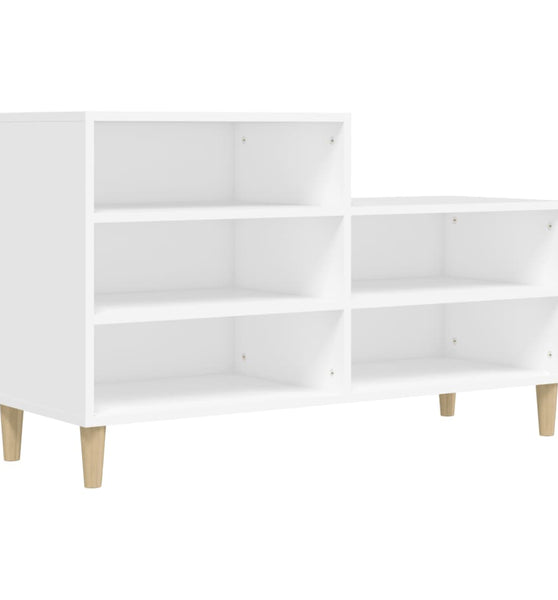 Schuhregal Weiß 102x36x60 cm Holzwerkstoff