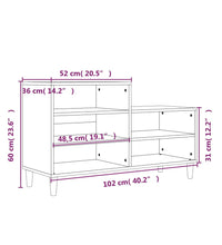 Schuhregal Schwarz 102x36x60 cm Holzwerkstoff