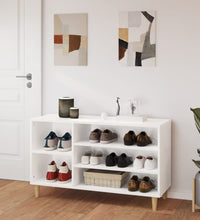 Schuhregal Weiß 102x36x60 cm Holzwerkstoff