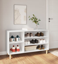 Schuhregal Weiß 102x36x60 cm Holzwerkstoff