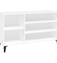 Schuhregal Weiß 102x36x60 cm Holzwerkstoff