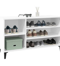 Schuhregal Weiß 102x36x60 cm Holzwerkstoff