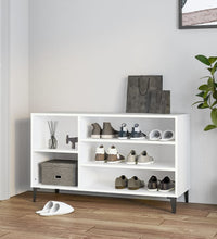 Schuhregal Weiß 102x36x60 cm Holzwerkstoff