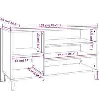 Schuhregal Schwarz 102x36x60 cm Holzwerkstoff