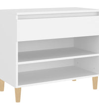 Schuhregal Weiß 70x36x60 cm Holzwerkstoff