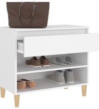 Schuhregal Weiß 70x36x60 cm Holzwerkstoff