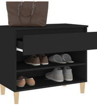 Schuhregal Schwarz 70x36x60 cm Holzwerkstoff