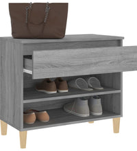 Schuhregal Grau Sonoma 70x36x60 cm Holzwerkstoff