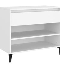 Schuhregal Weiß 70x36x60 cm Holzwerkstoff