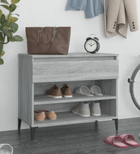 Schuhregal Grau Sonoma 70x36x60 cm Holzwerkstoff