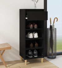 Schuhschrank Schwarz 40x36x105 cm Holzwerkstoff