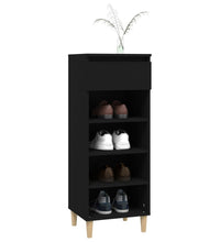 Schuhschrank Schwarz 40x36x105 cm Holzwerkstoff