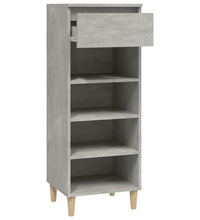 Schuhschrank Betongrau 40x36x105 cm Holzwerkstoff