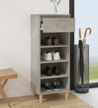 Schuhschrank Betongrau 40x36x105 cm Holzwerkstoff