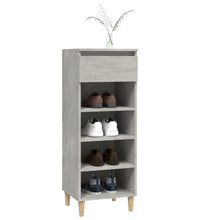 Schuhschrank Betongrau 40x36x105 cm Holzwerkstoff