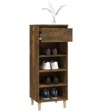 Schuhschrank Räuchereiche 40x36x105 cm Holzwerkstoff