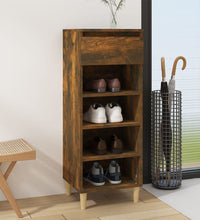 Schuhschrank Räuchereiche 40x36x105 cm Holzwerkstoff