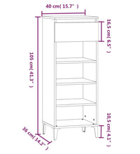 Schuhregal Sonoma-Eiche 40x36x105 cm Holzwerkstoff