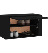 Wand-Schuhschrank Schwarz 70x35x38 cm Holzwerkstoff