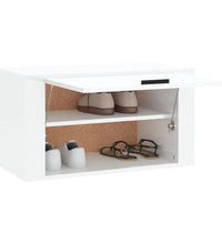 Wand-Schuhschrank Hochglanz-Weiß 70x35x38 cm Holzwerkstoff