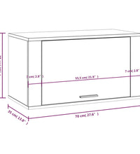 Wand-Schuhschrank Hochglanz-Weiß 70x35x38 cm Holzwerkstoff
