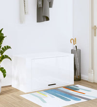 Wand-Schuhschrank Hochglanz-Weiß 70x35x38 cm Holzwerkstoff