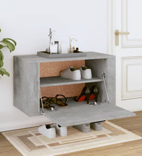 Wand-Schuhschrank Betongrau 70x35x38 cm Holzwerkstoff