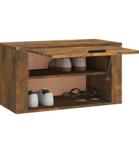 Wand-Schuhschrank Räuchereiche 70x35x38 cm Massivholz Kiefer
