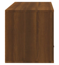 Wand-Schuhschrank Braun Eichen-Optik 70x35x38 cm Massivholz