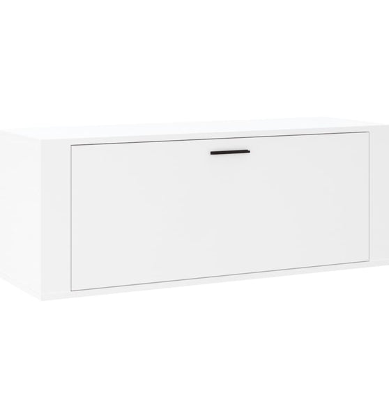 Wand-Schuhschrank Weiß 100x35x38 cm Holzwerkstoff