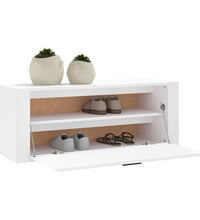 Wand-Schuhschrank Weiß 100x35x38 cm Holzwerkstoff