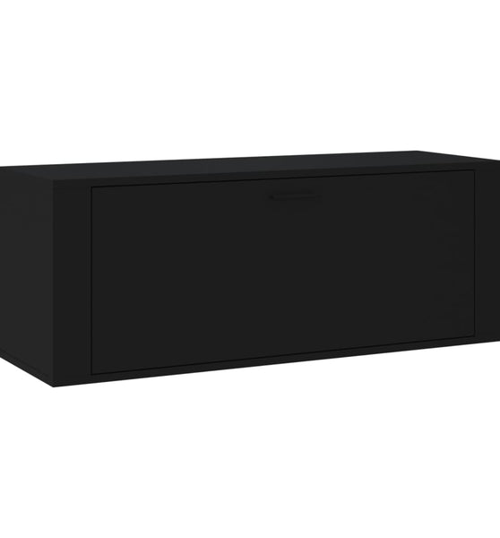 Wand-Schuhschrank Schwarz 100x35x38 cm Holzwerkstoff