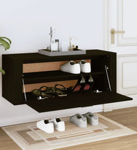 Wand-Schuhschrank Schwarz 100x35x38 cm Holzwerkstoff