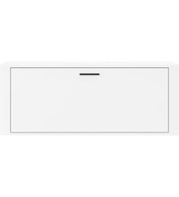 Wand-Schuhschrank Hochglanz-Weiß 100x35x38 cm Holzwerkstoff