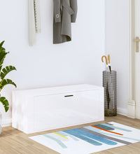 Wand-Schuhschrank Hochglanz-Weiß 100x35x38 cm Holzwerkstoff