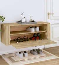 Wand-Schuhschrank Sonoma-Eiche 100x35x38 cm Holzwerkstoff