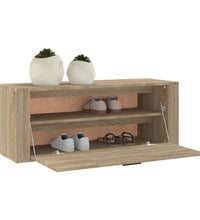 Wand-Schuhschrank Sonoma-Eiche 100x35x38 cm Holzwerkstoff