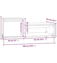 Couchtisch Schwarz 100x50x45 cm Holzwerkstoff