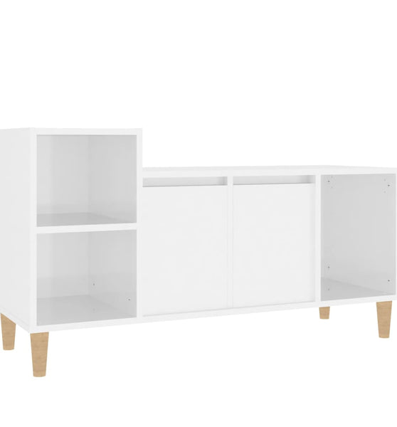 TV-Schrank Hochglanz-Weiß 100x35x55 cm Holzwerkstoff