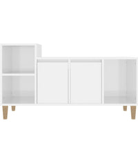 TV-Schrank Hochglanz-Weiß 100x35x55 cm Holzwerkstoff