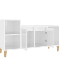 TV-Schrank Hochglanz-Weiß 100x35x55 cm Holzwerkstoff