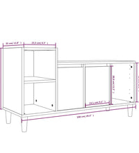 TV-Schrank Hochglanz-Weiß 100x35x55 cm Holzwerkstoff