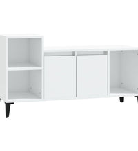 TV-Schrank Hochglanz-Weiß 100x35x55 cm Holzwerkstoff