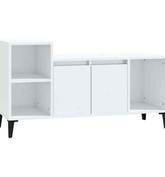 TV-Schrank Hochglanz-Weiß 100x35x55 cm Holzwerkstoff