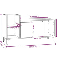 TV-Schrank Hochglanz-Weiß 100x35x55 cm Holzwerkstoff