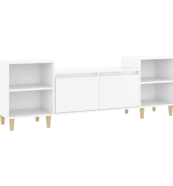 TV-Schrank Hochglanz-Weiß 160x35x55 cm Holzwerkstoff