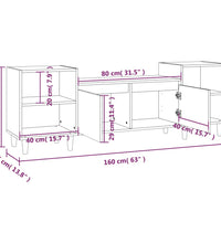 TV-Schrank Räuchereiche 160x35x55 cm Holzwerkstoff